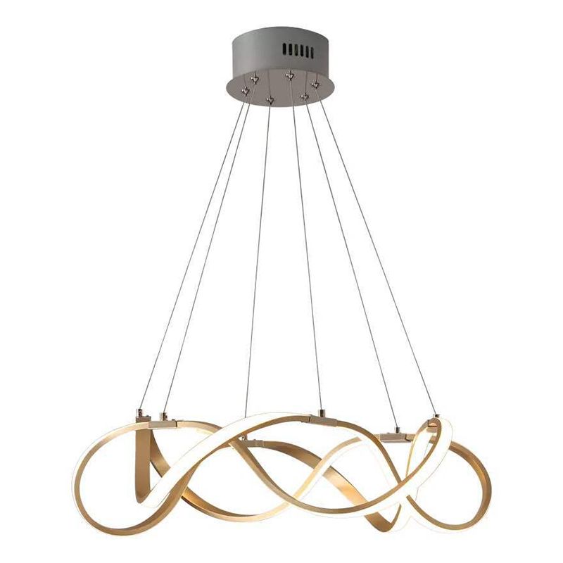 Lampe suspendue à LED en aluminium dans le pendentif linéaire acrylique moderne de style luxueux pour le salon