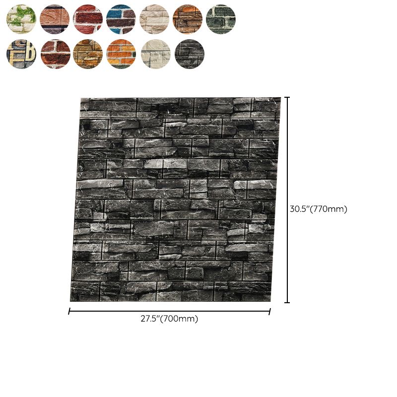 Industrial Wall Plank 3D Brick Wall Panels Waterproof Stick Wall Tile Set of 10