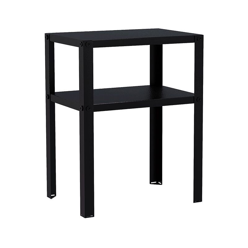 Industrial Bed Nightstand Open Storage Accent Table Nightstand with Legs