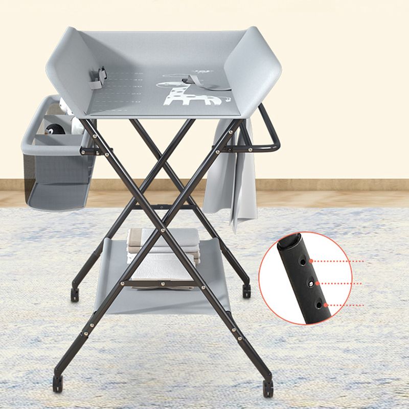 Modern Flat Top Baby Changing Table Folding 2-in-1 Changing Table with Changing Pad