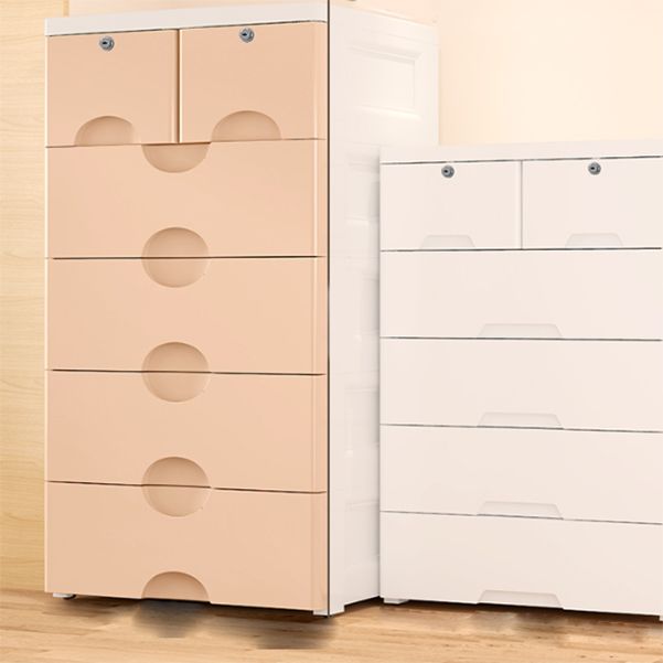 Scandinavian Vertical Nursery Dresser Plastic Kids Furniture with Drawers