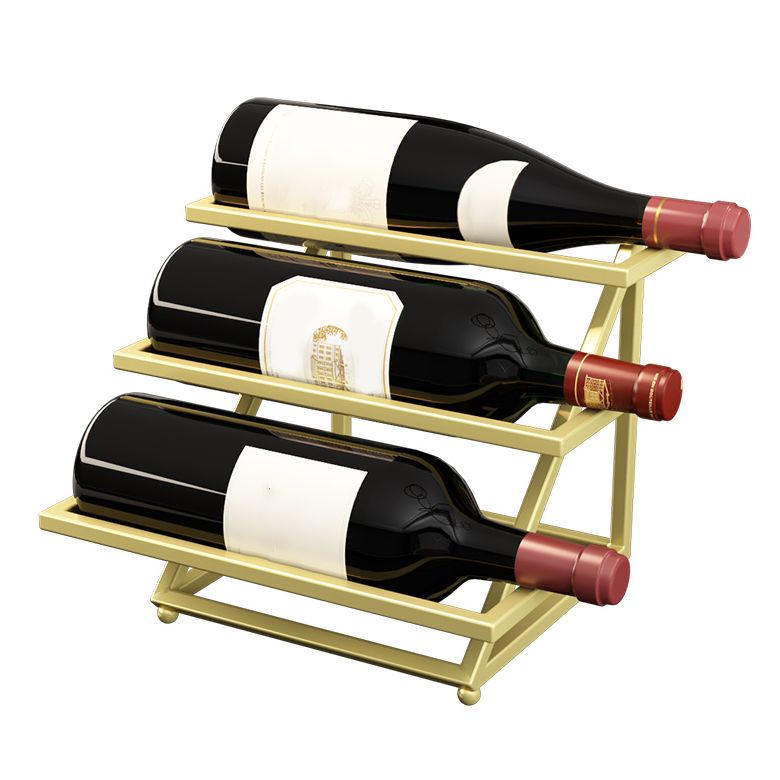 Metal Wine Bottle Holder Contemporary Tabletop Bottle Wine Rack