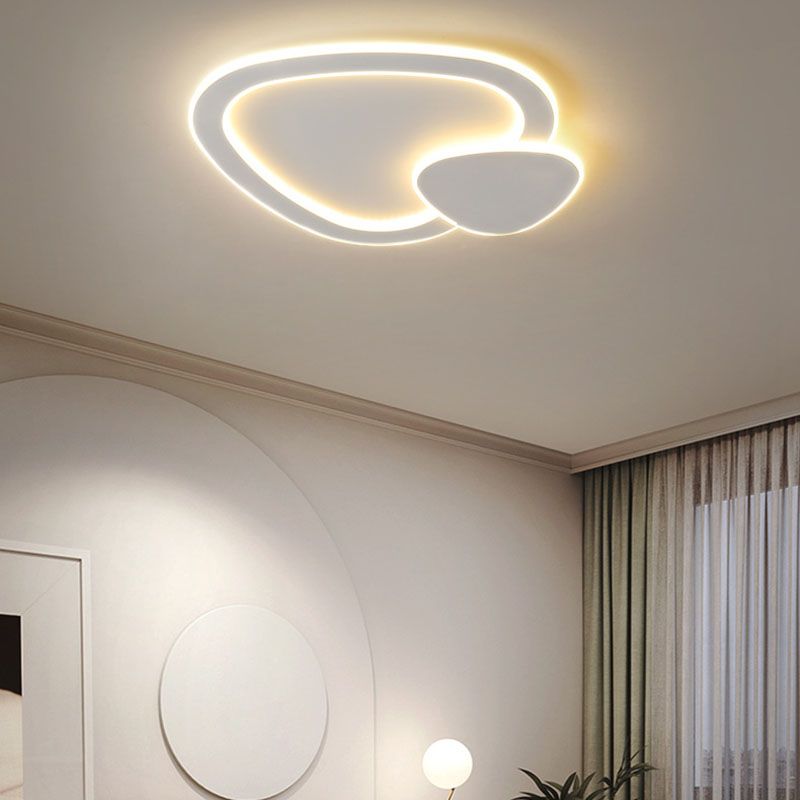 White Conical LED Ceiling Light in Modern Creative Style Acrylic Flush Mount for Bedroom