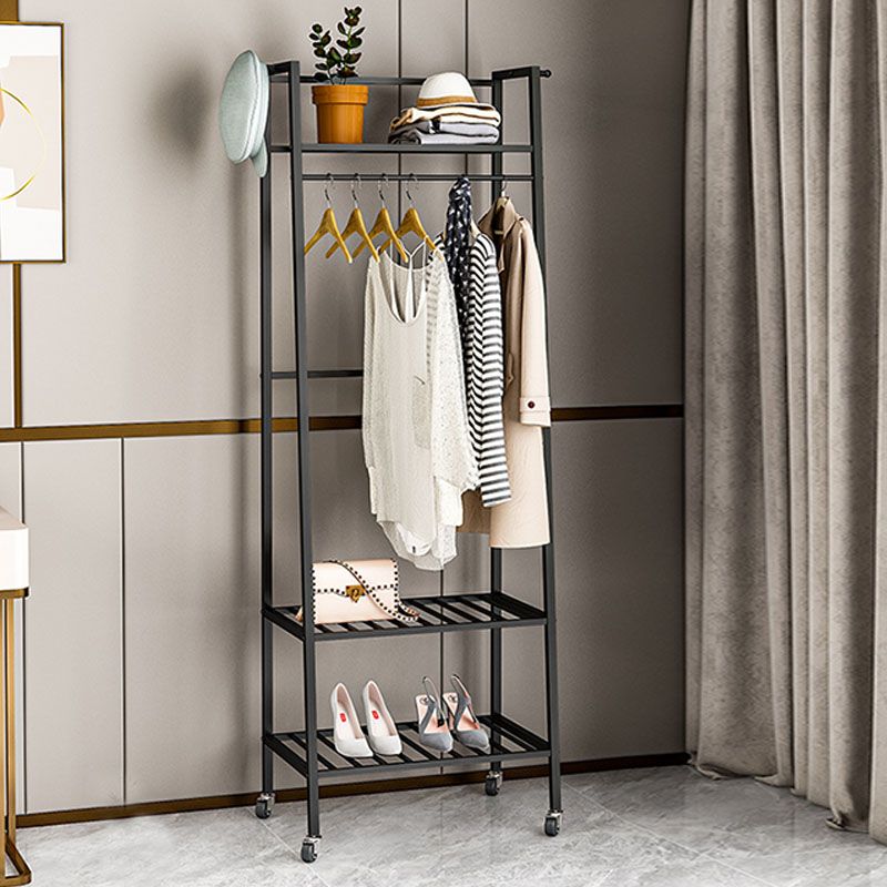 Glam Hall Stand Metal Free Standing Shelving Included Coat Rack