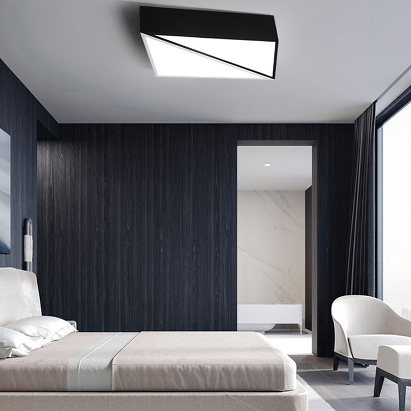 Triangle Bedroom Flush Mount Ceiling Light Metal LED Simple Ceiling Mount Light Fixture