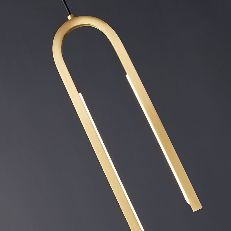 Brass Curved Linear LED SIGNORE SEMPLICITÀ METALE METALE AMPILE LEGUE PER LA SOGGIO