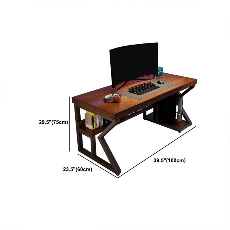 Contemporary Solid Wood Computer Desk 30" Height Rectangular Office Desk