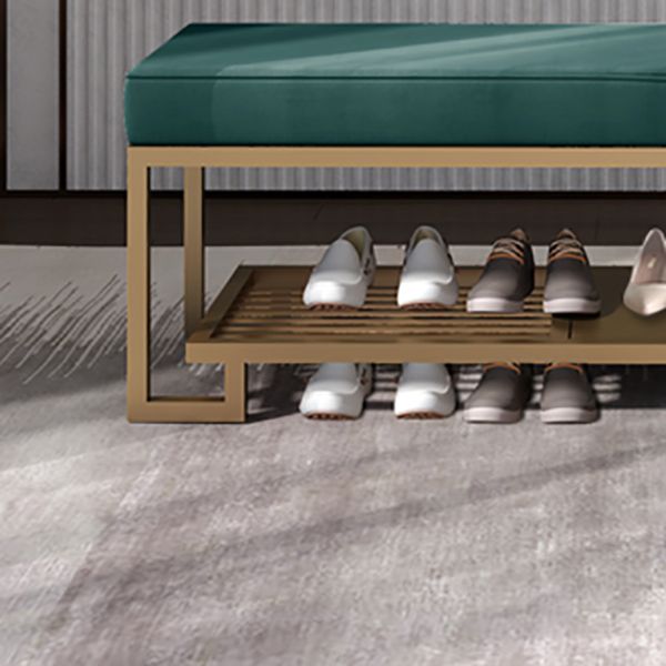 Glam Seating Bench Cushioned Shoe Storage Entryway and Bedroom Bench