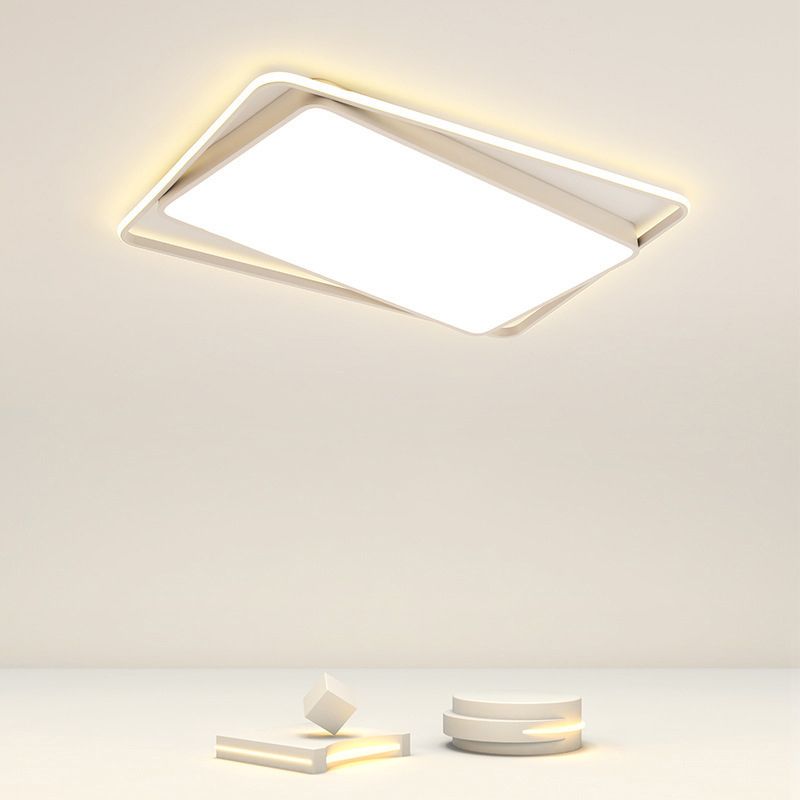 Single Modernism White Flush Mount Lighting LED Ceiling Light for Living Room