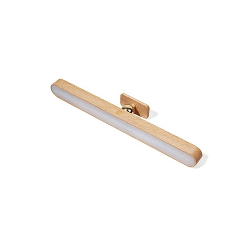 Luz de tocador de LED oblonga magnético de la lámpara de pared de baño de madera nórdica