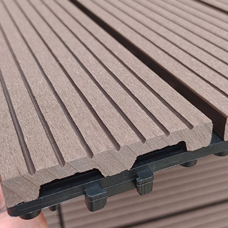 Polypropylene Deck Tile Kit 4-Slat Interlocking Patio Tiles Outdoor Patio