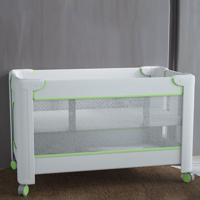 Assembled Baby Crib Portable Folding Crib with Adjustable Height