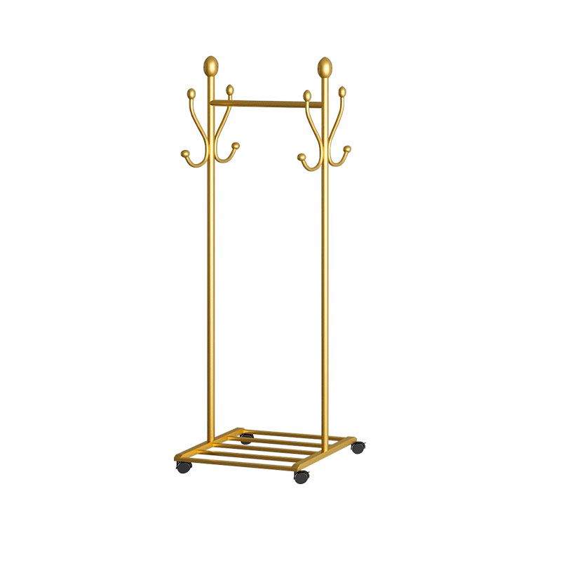 Modern Hall Stand with Hooks and Castors Storage Shelf Coat Hanger