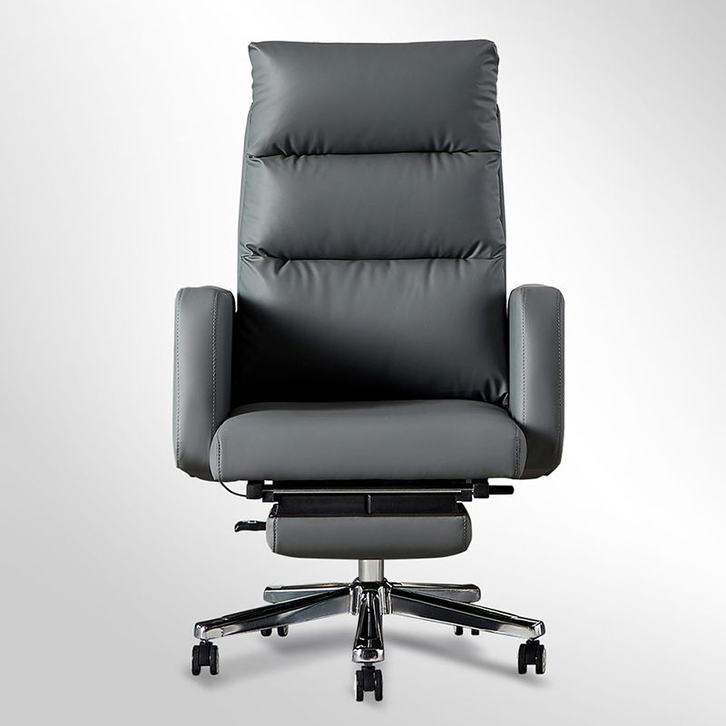 High Back Executive Ergonomic Chair Footrest Fixed Arms Managers Chair