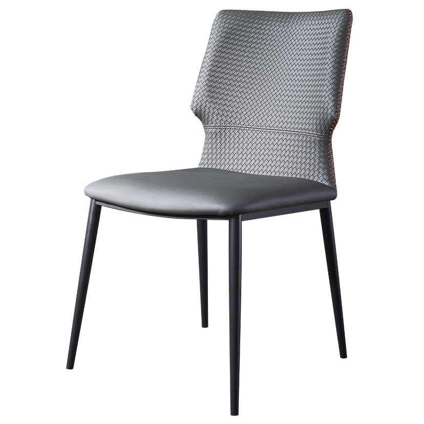 Contemporary Style Chairs Armless Chairs for Kitchen with Metal Legs