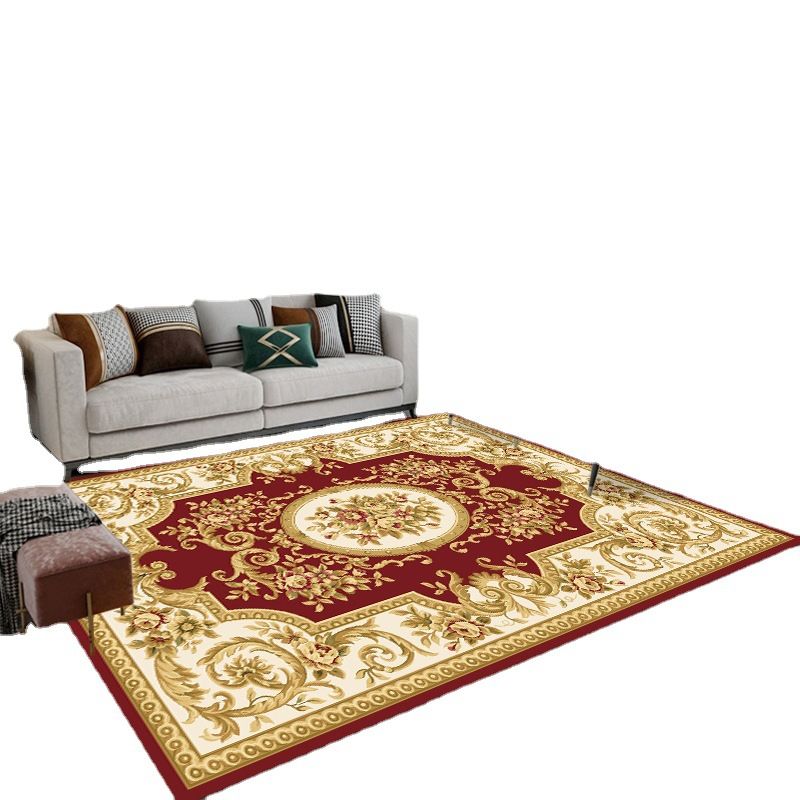 Classic Flower Print Rug Retro Gorgeous Area Carpet Non-Slip Backing Indoor Rug for Home Decor