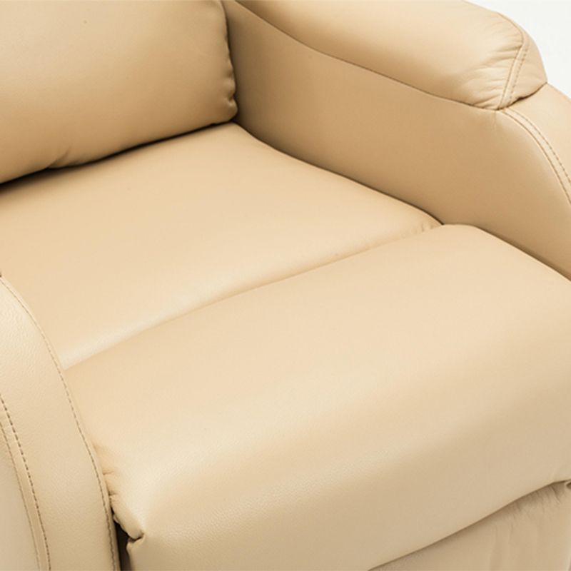 Contemporary Rocking Home Theater Recliner Solid Color Metal Manual-Push Botton