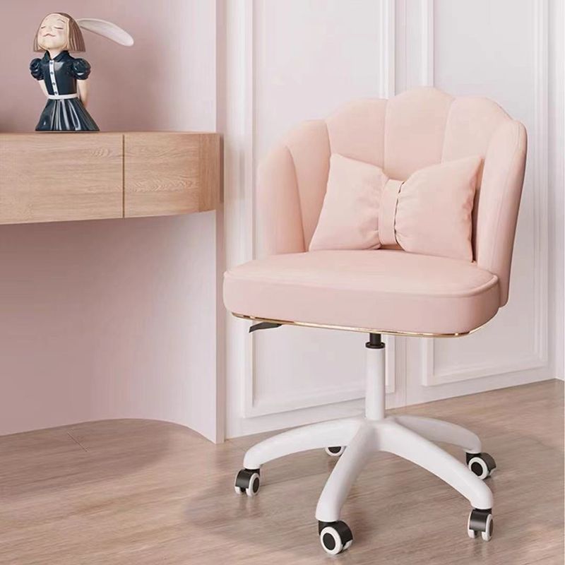 Armless Office Chair with Wheels Modern Task Chair with Low Back