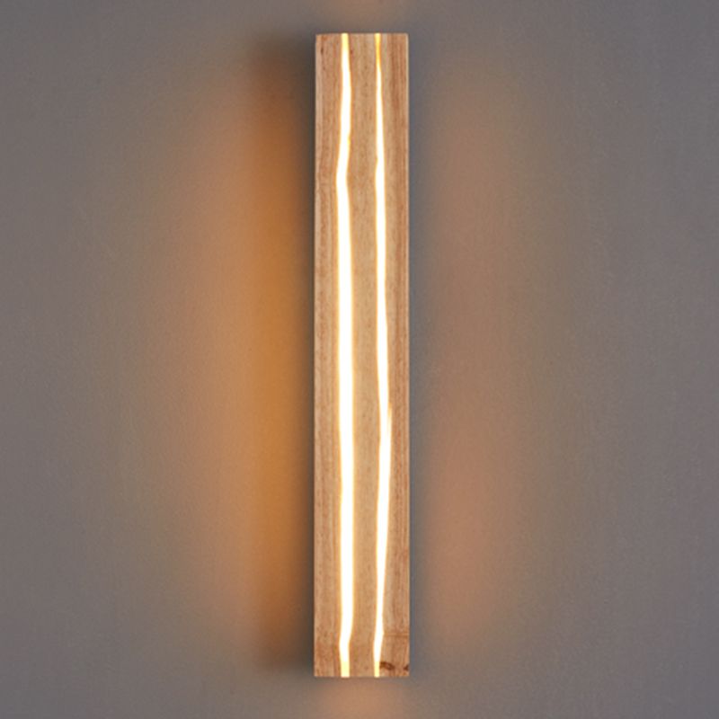 Modern LED Wall Light Fixture Simple Wooden Wall Light Sconce for Bedroom