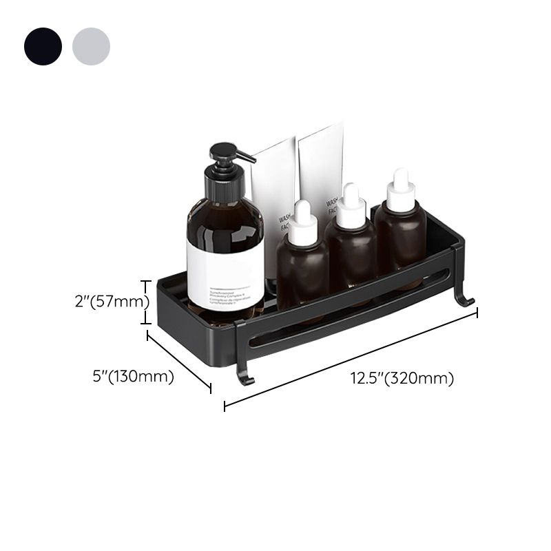 Modern Bath Hardware Set Bath Shelf Silver/Black Bathroom Accessory Kit