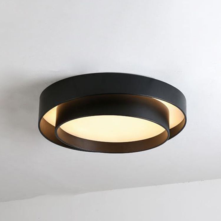 Circle Bedroom Flush Ceiling Light Metal LED Nordic Flush Ceiling Lamp Fixture