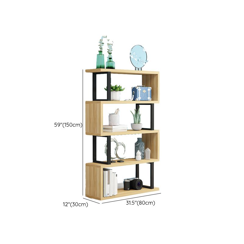 Open Back Scandinavian Shelf Bookcase Shelves Included for Home Office