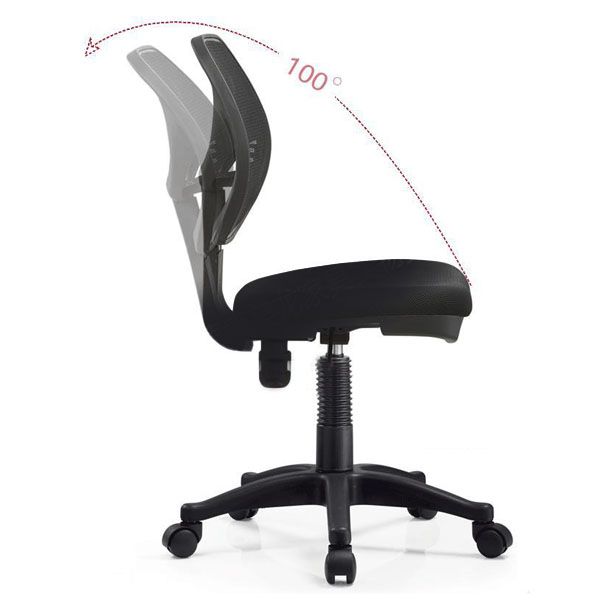 Black Nylon Modern Conference Chair Low Back Mesh Conference Chair