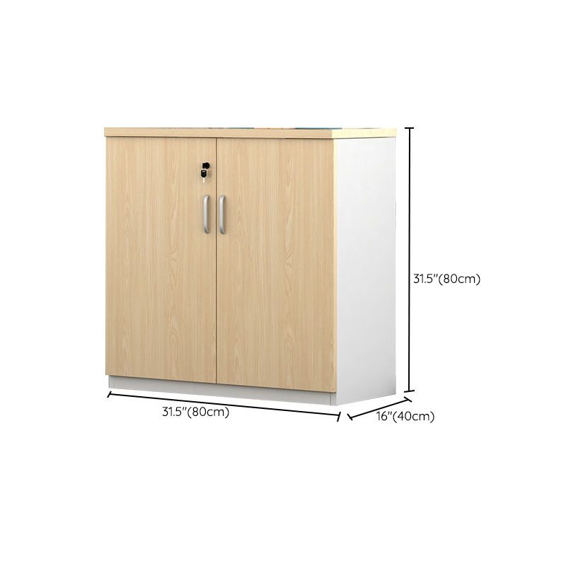 Nordic Style File Cabinet Wood Lateral File Cabinet with Locking Storage