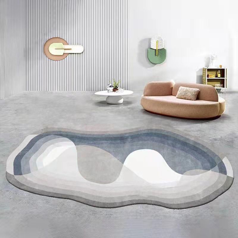 Lichtgroene gradiënt helling tapijten polyester casual tapijt wasbaar vloerkleed voor woningdecoratie