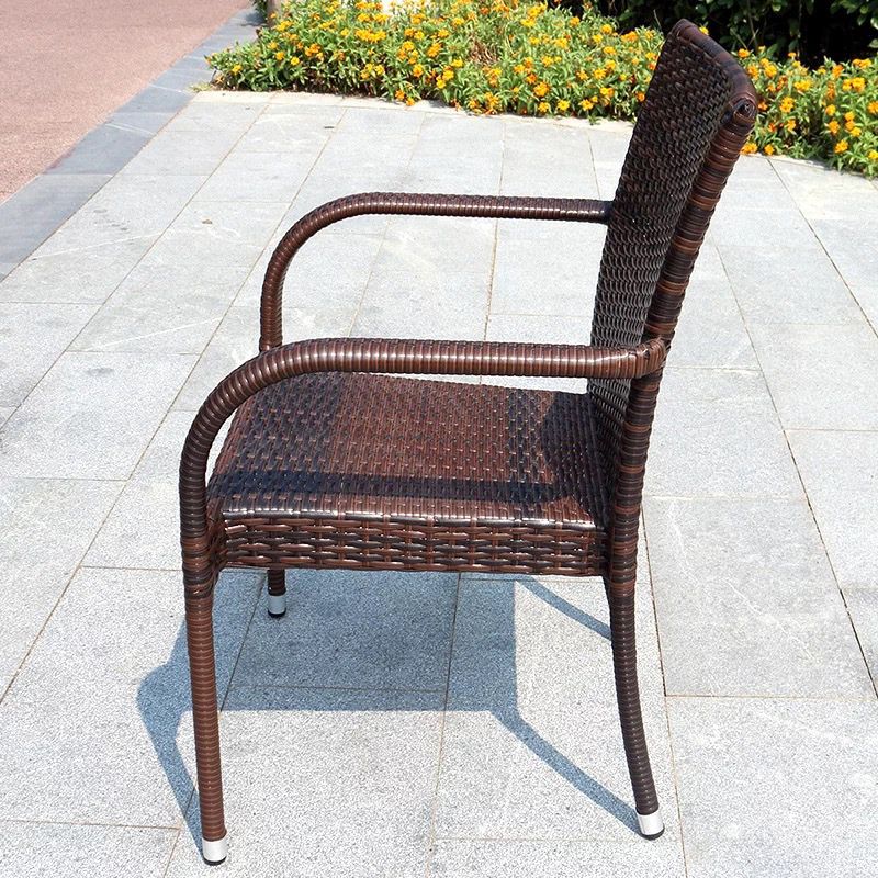 Tropical Brown Outdoors Dining Chairs 21.65" L X 20.86" W X 33.46" H