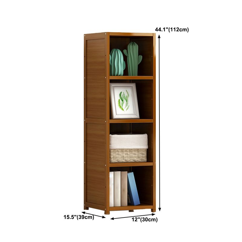 Bamboo Bookshelf Modern Style Bookcase for Home Office 12" W X 15.5" D