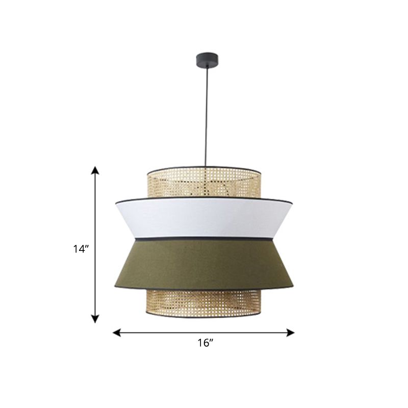 Nordic Creuded Suspension Lampe Bamboo 1-Light Dining Salle suspendue