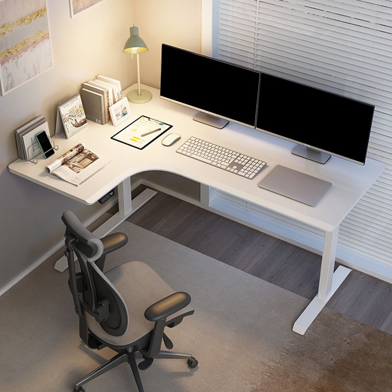 Contemporary Artificial Wood Office Desk L-Shape Writing Desk for Bedroom