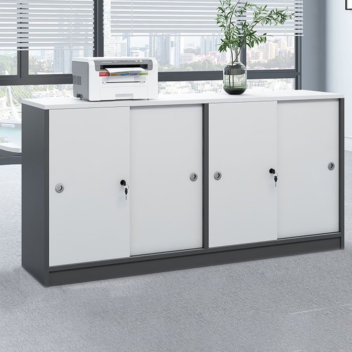 Scandinavian Cabinet Wood with Lock and Storage Filing Cabinet