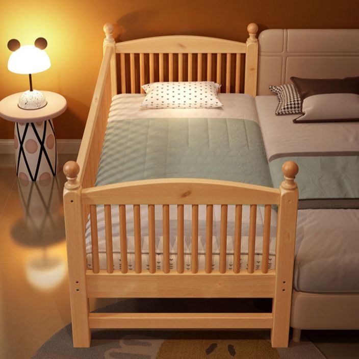 Solid Wood Nursery Bed Toddler Guard Rails Included Baby Crib