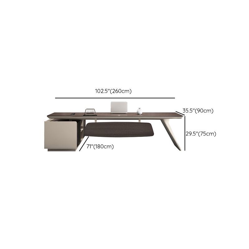 Contemporary Office Desk Artificial Wood L-Shape Writing Desk for Office