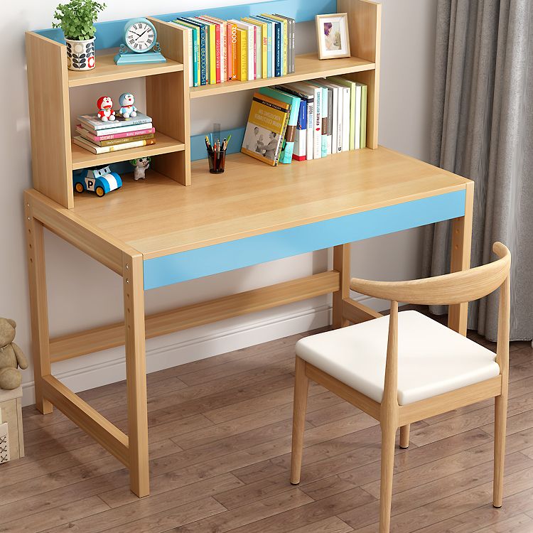 Home Kids Desk with Shelf Wooden Writing Desk Kids Desk and Chair