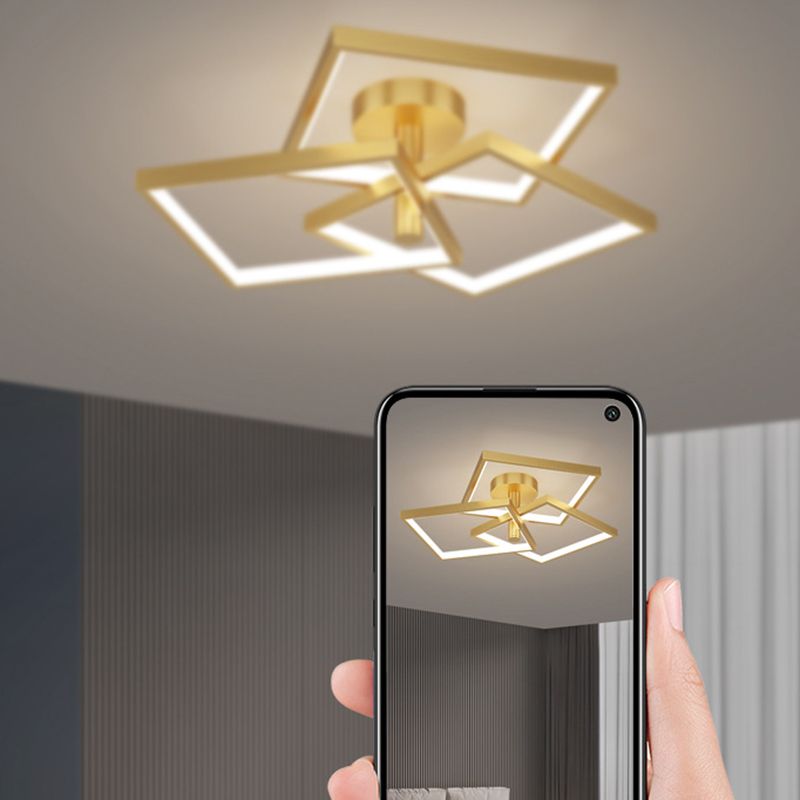 3-Lights Modern Style Flush Mount Acrylic Ceiling Light for Living Room