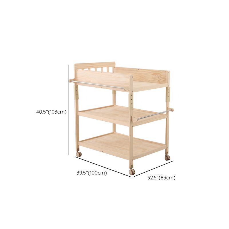 Wooden Baby Changing Table Modern Baby Changing Table with Safety Rails