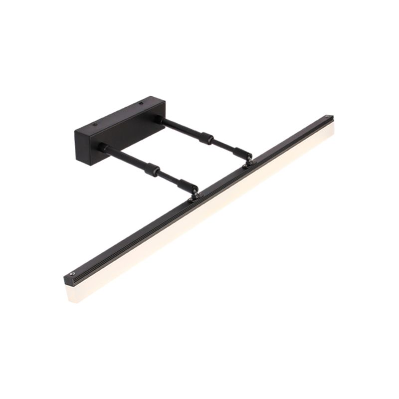 Single Black Finish Contemporary Vanity Light Linear LED Bath Bar Bathroom