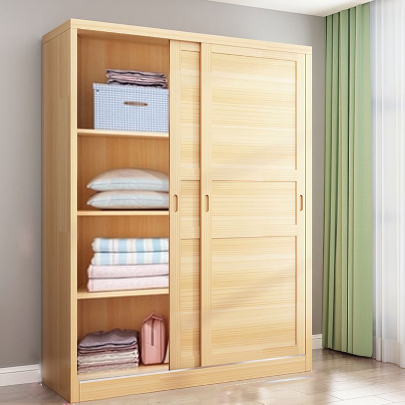 Solid Wood Wardrobe Armoire Contemporary Wardrobe Armoire with Doors