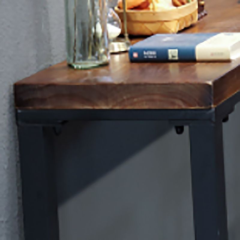 Industrial Bar Table Solid Wood Rectangle Pub Table for Indoor