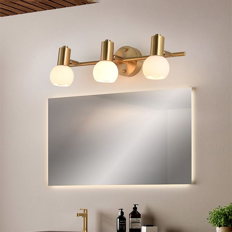 Contemporary Metal Vanity Lighting Golden Bath Bar Light for Bathroom