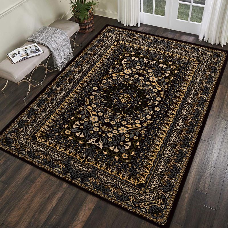 Tapis de motif médaillon marron