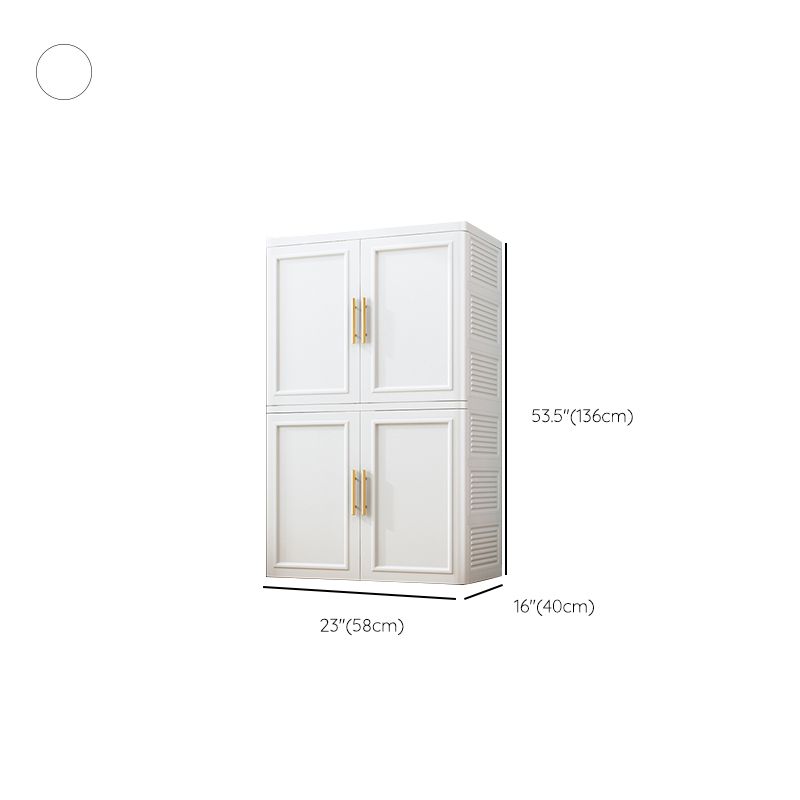 Multifunctional Plastic Kid's Wardrobe Modern Freestanding Wardrobe Armoire