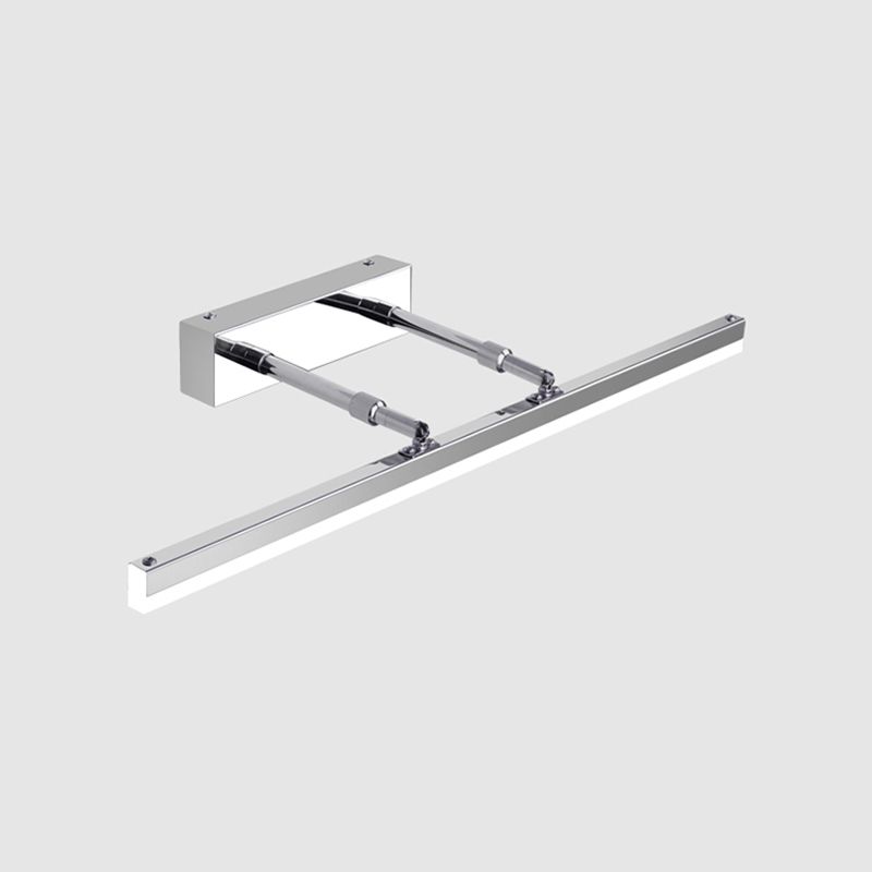 Linear Shape Metal Wall Sconce Modern Style 1 Light Mirror Swing Arm Wall Light Fixture