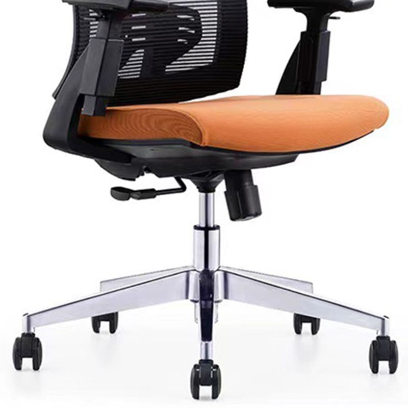 Modern Desk Chair Mesh Computer Chair in Black/Orange High-Back Chair with Wheels