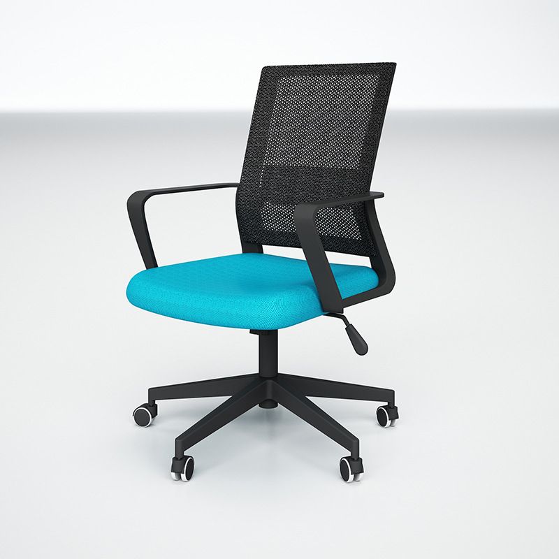 Fixed Arms Swivel Office Chair Contemporary Ergonomic Office Chair