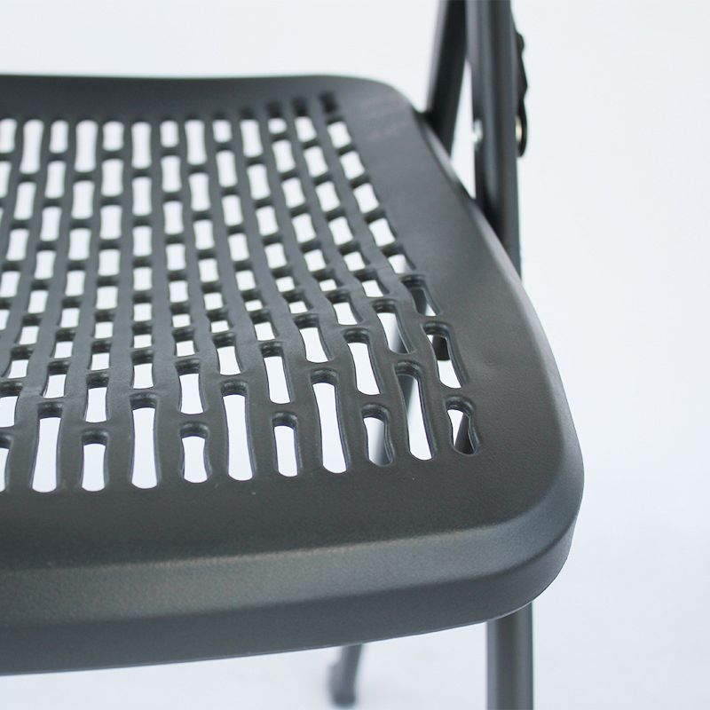 Modern Plastic Office Chair with Metal Frame Armless Conference Chair