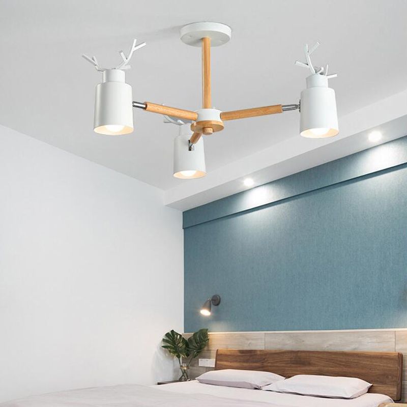 Antler Shape Pendant Chandeliers Modern Wood Hanging Chandeliers